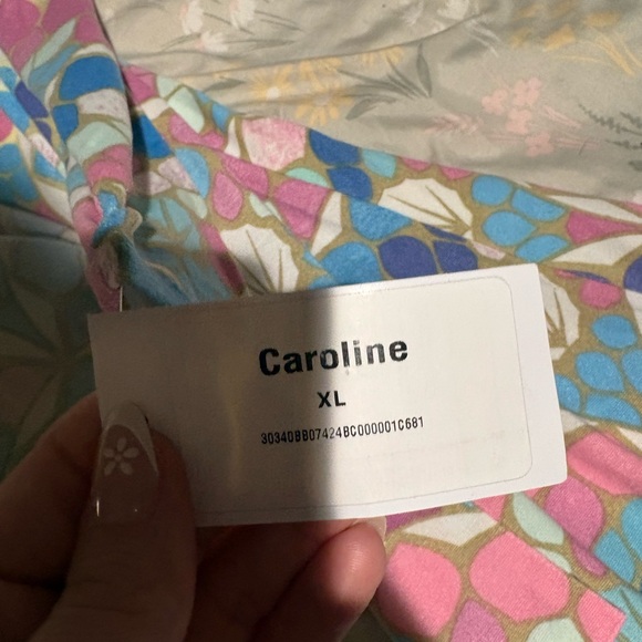 LuLaRoe Pastel Floral “Caroline” Cardigan - Picture 4 of 4